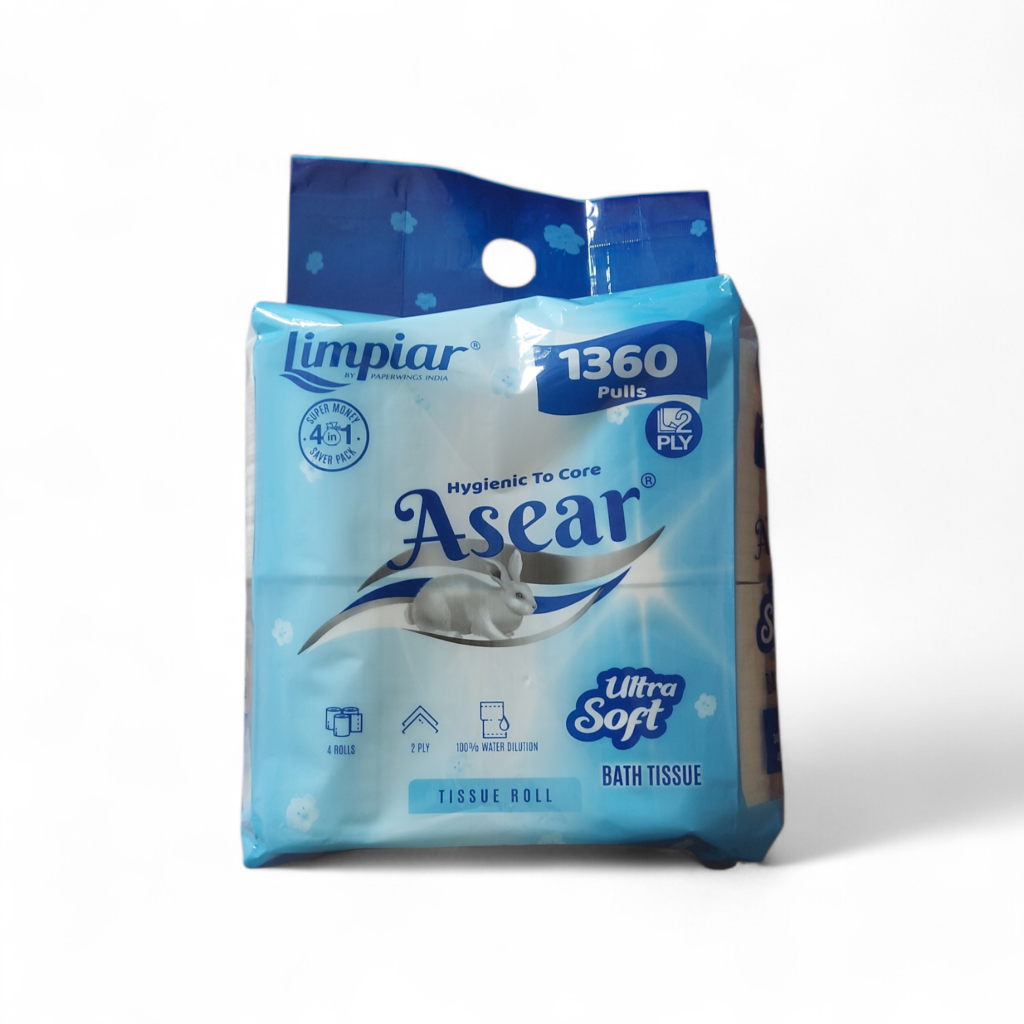 Kitchen Roll Paper Towel 2 Ply 4 X 680 Total 2720 Sheets by Limpiar® by Paperwings India Brand
